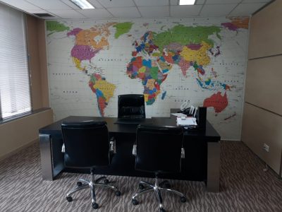 world map for office
